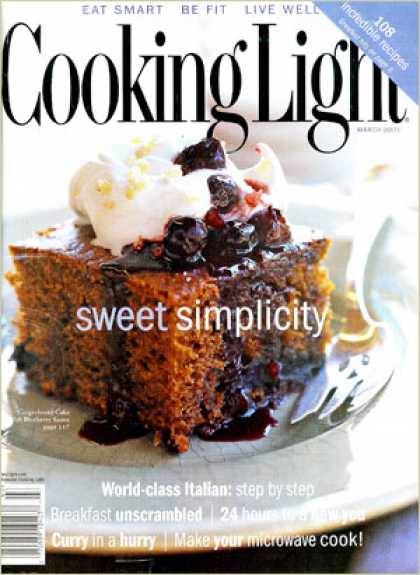 Cooking Light - Gingerbread Cake with Blueberry Sauce