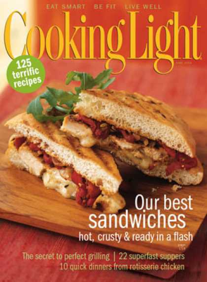 Cooking Light - Grilled Chicken and Roasted Red Pepper Sandwiches - with Fontina Cheese