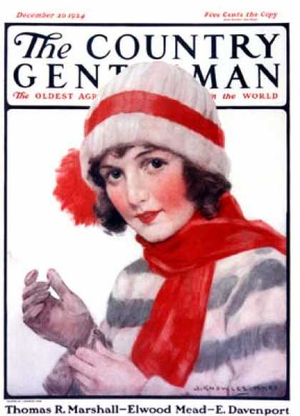 Country Gentleman - 1924-12-20: Woman in Winter Wear (J. Knowles Hare)
