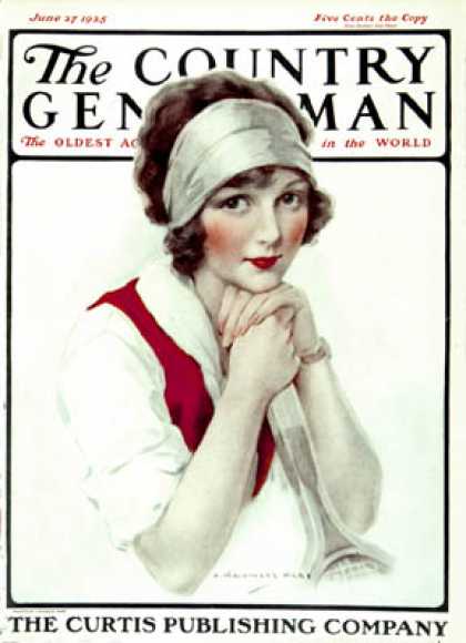 Country Gentleman - 1925-06-27: Woman Tennis Player (J. Knowles Hare)