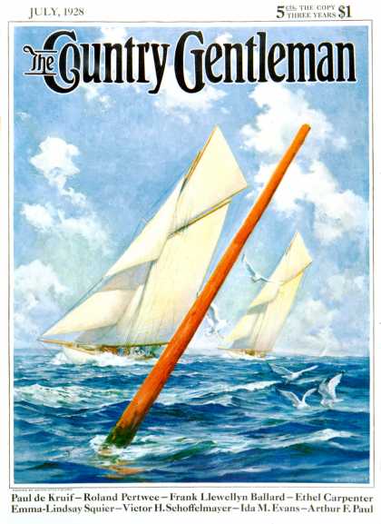 Country Gentleman - 1928-07-01: Sailboat Race (Anton Otto Fischer)