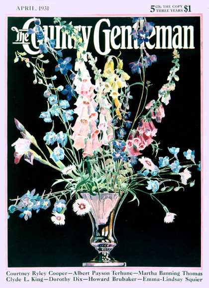 Country Gentleman - 1931-04-01: Flowers in Silver Vase (Nelson Grofe)