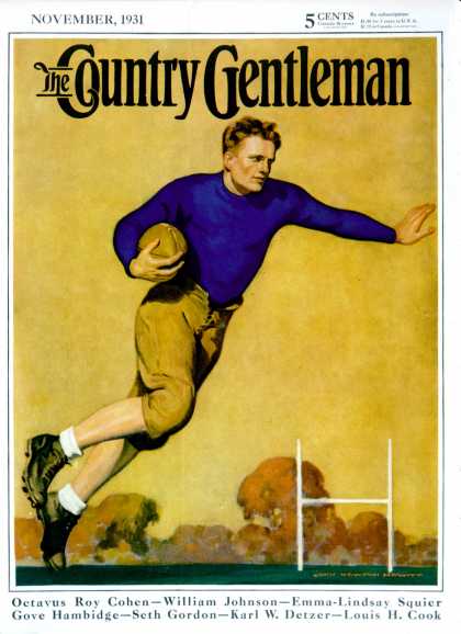 Country Gentleman - 1931-11-01: Football Player (John Newton Howitt)