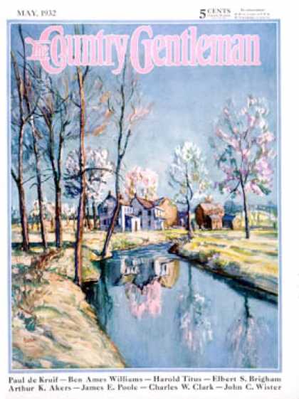 Country Gentleman - 1932-05-01: Landscape of Farm in Springtime (Baum)