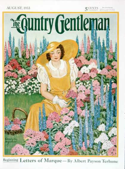 Country Gentleman - 1933-08-01: Cutting Flowers from Her Garden (Carolyn Haywood)