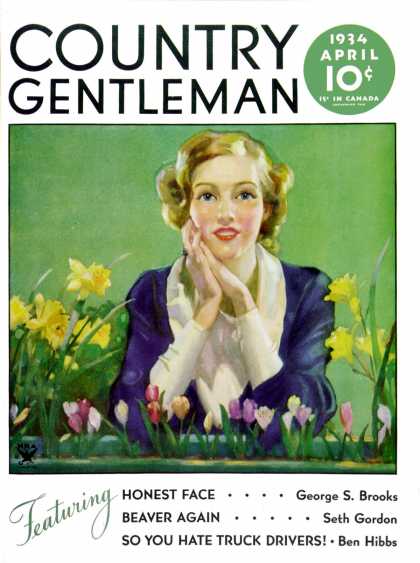 Country Gentleman - 1934-04-01: Woman and Spring Flower (Unknown)