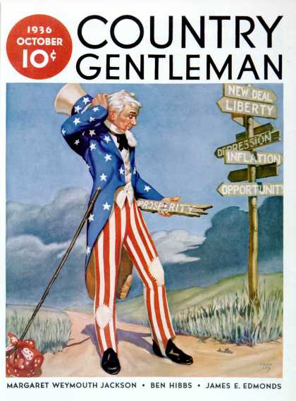 Country Gentleman - 1936-10-01: Uncle Sam at the Crossroads (Frank Lea)