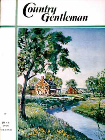 Country Gentleman - 1939-06-01: Houses by Stream (Baum)