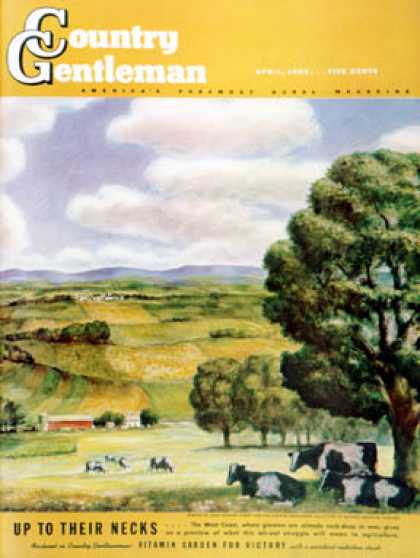 Country Gentleman - 1942-04-01: Farm Landscape (J. Steuart Curry)