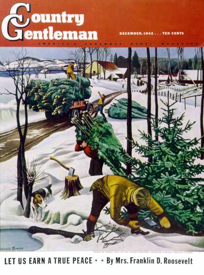 Country Gentleman - 1942-12-01: Harvesting Christmas Trees (Francis Chase)