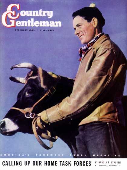 Country Gentleman - 1943-02-01: Prize Steer (Salvadore Pinto)