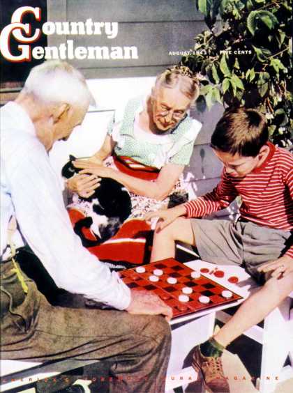 Country Gentleman - 1943-08-01: Checker Game With Gramps (Salvadore Pinto)