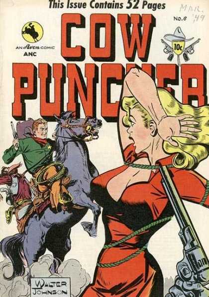 Cow Puncher 6 - Horse - Blonde - Cowboy - Lariat - Gun