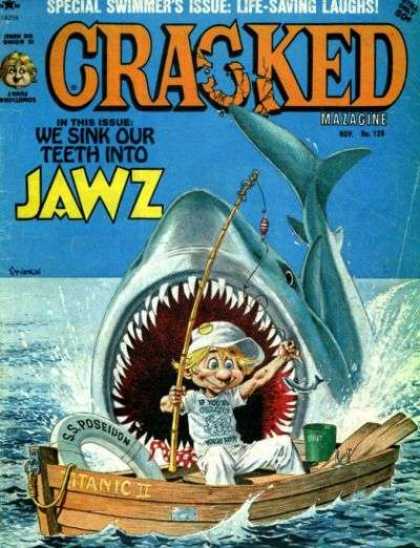 Cracked 129 - Issue - Shark - Boat - Fishing - Teeth