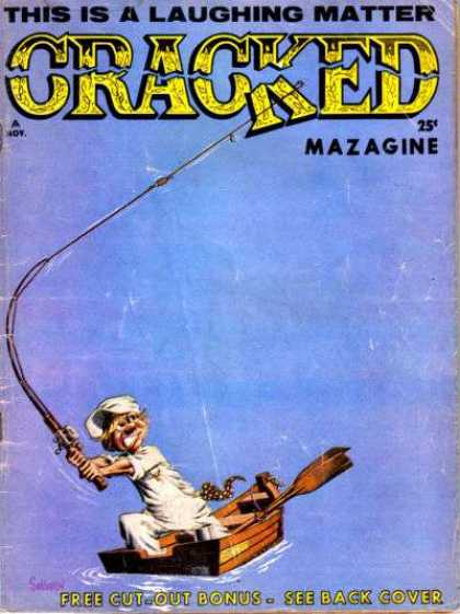 Cracked 32 - This Is A Laughing Matter - Fishing Pole - Canoe - White Hat - White Shirt