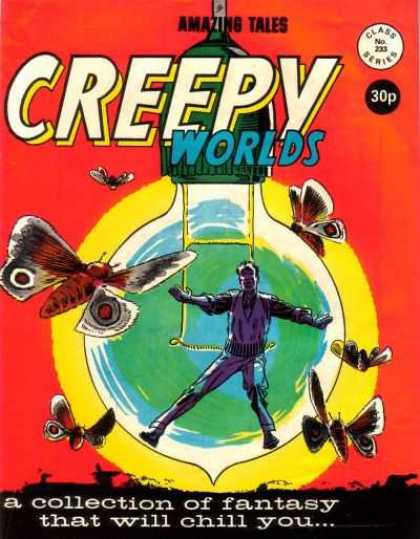 Creepy Worlds 233 - Ladder - Moths - Man - Lightbulb - Fantasy