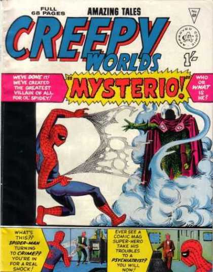 Creepy Worlds 69 - Amazing Tales - Spiderman - Cloud Of Smoke - The Fight - The Greatest Villian Of All