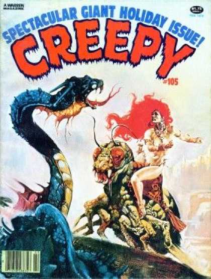 Creepy 105 - A Warren - Monster - Woman - Snake - Spectacular Giant Holiday Issue