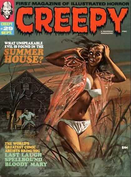 Creepy 29 - What Unspeakable Evil Is Found In The Summer House - One Young Men - The Worlds Greatest Comic Artist Bring You - Last Laugh Spell Bound Bloody Mary - Forest