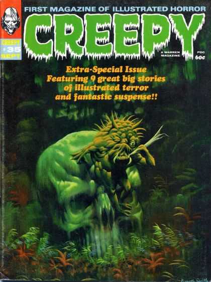 Creepy 35 - First Magazine Of Illustrated Horror - Greepy - Extra Special Issue - Green Skull - A Warren Magazine