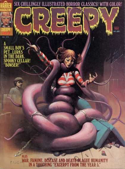 Creepy 67 - A Small Boys Pet - Bowser - A Warren Magazine - In The Dark - War Famine