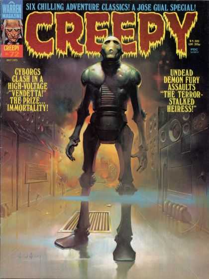 Creepy 72 - Cyborg - Warren Magazine - Six Chilling Adventure Classics - A Jose Gual Special - Robots