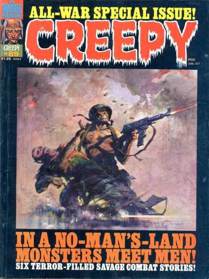 Creepy 89 - Gun - All-war Special Issue - Six Terrors - Monsters - Filled Savage Combat Stories
