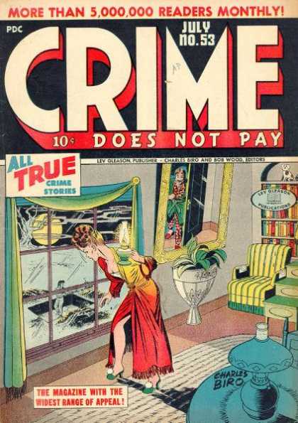 Crime Does Not Pay 53 - Window - Mirror - Plant - Red Robe - Moon