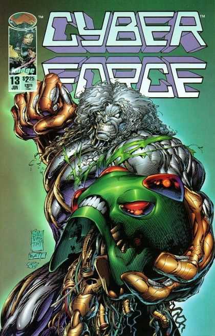 Cyberforce 13 - 13 June - Monster - Green Skull - Fist - Punching - Marc Silvestri