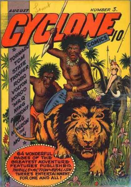 Cyclone Comics 3 - Spear - Indians - Elephant - Lion - War