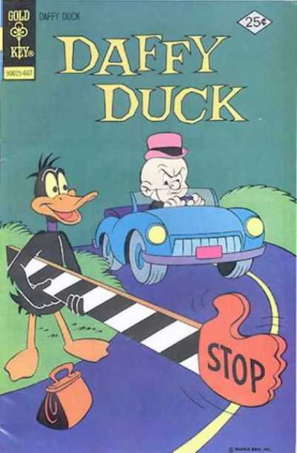 Daffy 102 - Elmer Fudd - Car - Angry - Stop - Roadblock