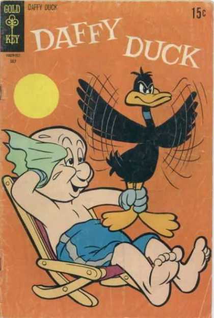 Daffy 64 - Gold Key - Duck - Man - Sun - Chair