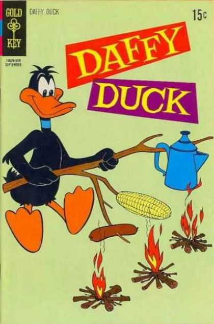 Daffy 65 - Gold Key - Duck - Fire - Wood - Jug