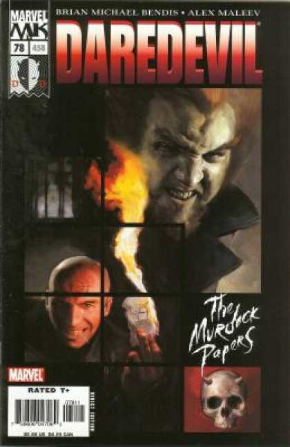 Daredevil (1998) 78 - Brian Michael Bendis - Alex Maleey - Fire - Skull - The Murdock Papers - Alex Maleev