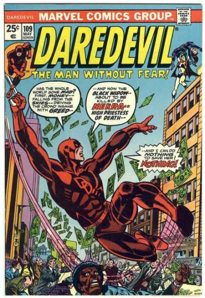 Daredevil 109 - Black Widow - Money - Nekra - Nekra High Priestess Of Death - Building