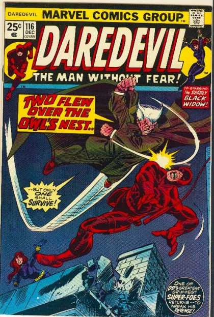 Daredevil 116 - White Hair - Black Widow - Building - Cable - Chimney