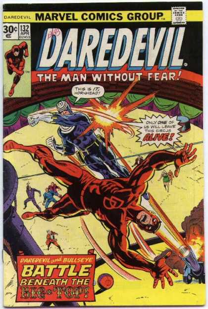 Daredevil 132 - Circus Ring - Superhero - Villain - Onlookers - Ringmaster - Richard Buckler