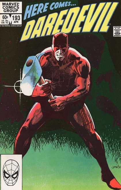 Daredevil 193 - Blind Hero - Daredevil - Axe - Hero In Red - Fighting Stance - Klaus Janson