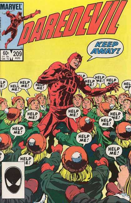 Daredevil 209 - Cloned Children - Keep Away - Surrounded - Crowd - Marvel