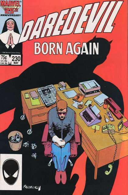 Daredevil 230 - Marvel - Born Again - 25th Anniversary - Man - Table