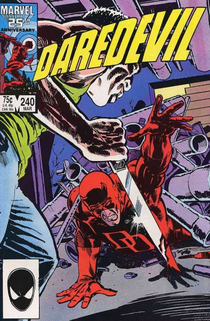 Daredevil 240 - Marvel 25 Th Anniversary - 240 Mar - Mask - Knife - Fight