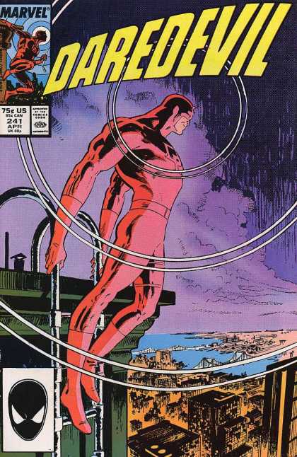 Daredevil 241 - Apr 241 - Can Uk Us 75 Cents - Climbing Down Ladder - Looking Over City - Sending Out Signal
