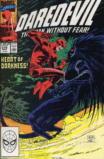 Daredevil 278 - Marvel - Hearts Of Darkness - Battle - Costume - The Man Without Fear - Al Williamson, John Romita
