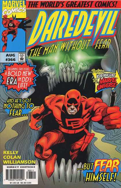 Daredevil 366 - Hero - Fly - Monster - Eyes - Scared - Gene Colan