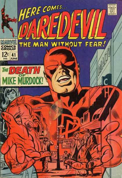 Daredevil 41 - Marvel - Marvel Comics - Man Without Fear - Death - Mike Murdock - Gene Colan