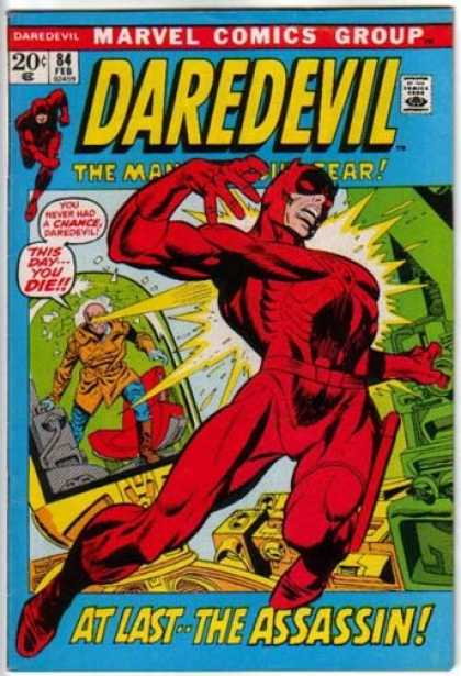 Daredevil 84 - Marvel Comics Group - The Man Without Fear - Superhero - Approved By Comics Code - At Last The Assasin