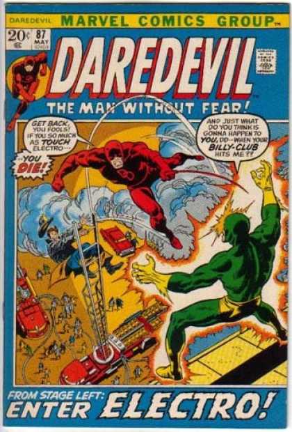 Daredevil 87 - The Man Without Fear - Marvel - Electro - Firefighter - Smoke - Sal Buscema