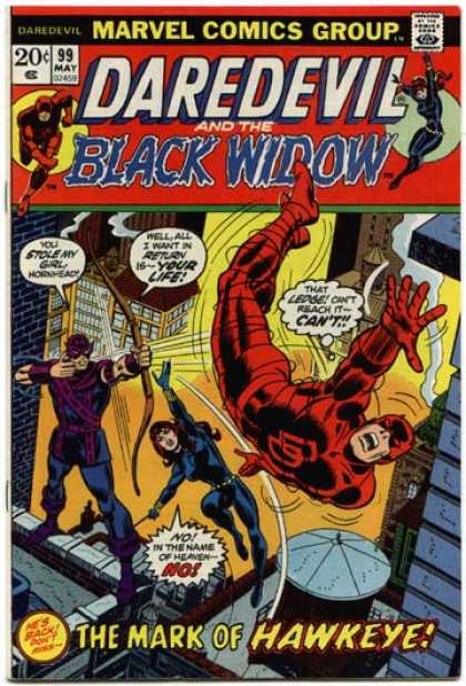 Daredevil 99 - Approved By The Comics Code Authority - 99 May - Black Widow - Arrow - The Mark Of Hawkeye