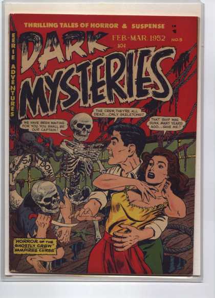 Dark Mysteries 5 - Thrilling Tales Of Horror And Suspense - Feb-mar - Adventures - Knife - 1952