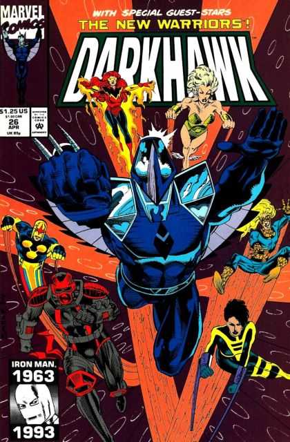 Darkhawk 26 - The New Warriors - Marvel Comics - Iron Man - Flying - Tom Defalco